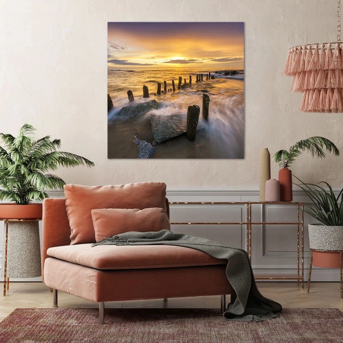Bild auf Leinwand - Leinwandbild - Die raue Schönheit der Ostsee - 50x50 cm