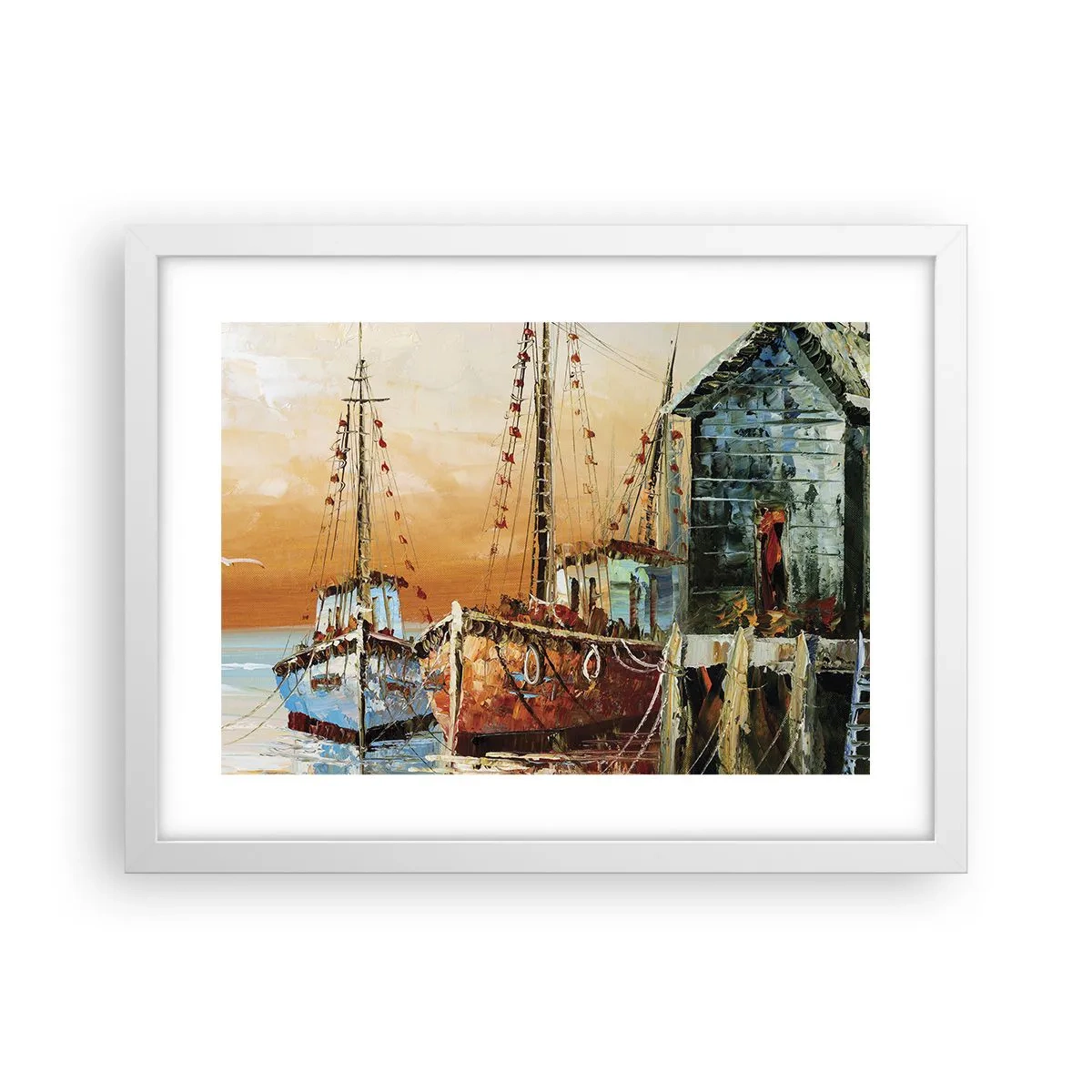 Poster in einem weißen Rahmen - Friedliche Rückkehr - 40x30 cm