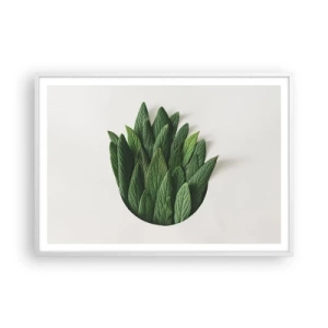 Poster in einem weißen Rahmen - Ungebremste Neugier - 100x70 cm