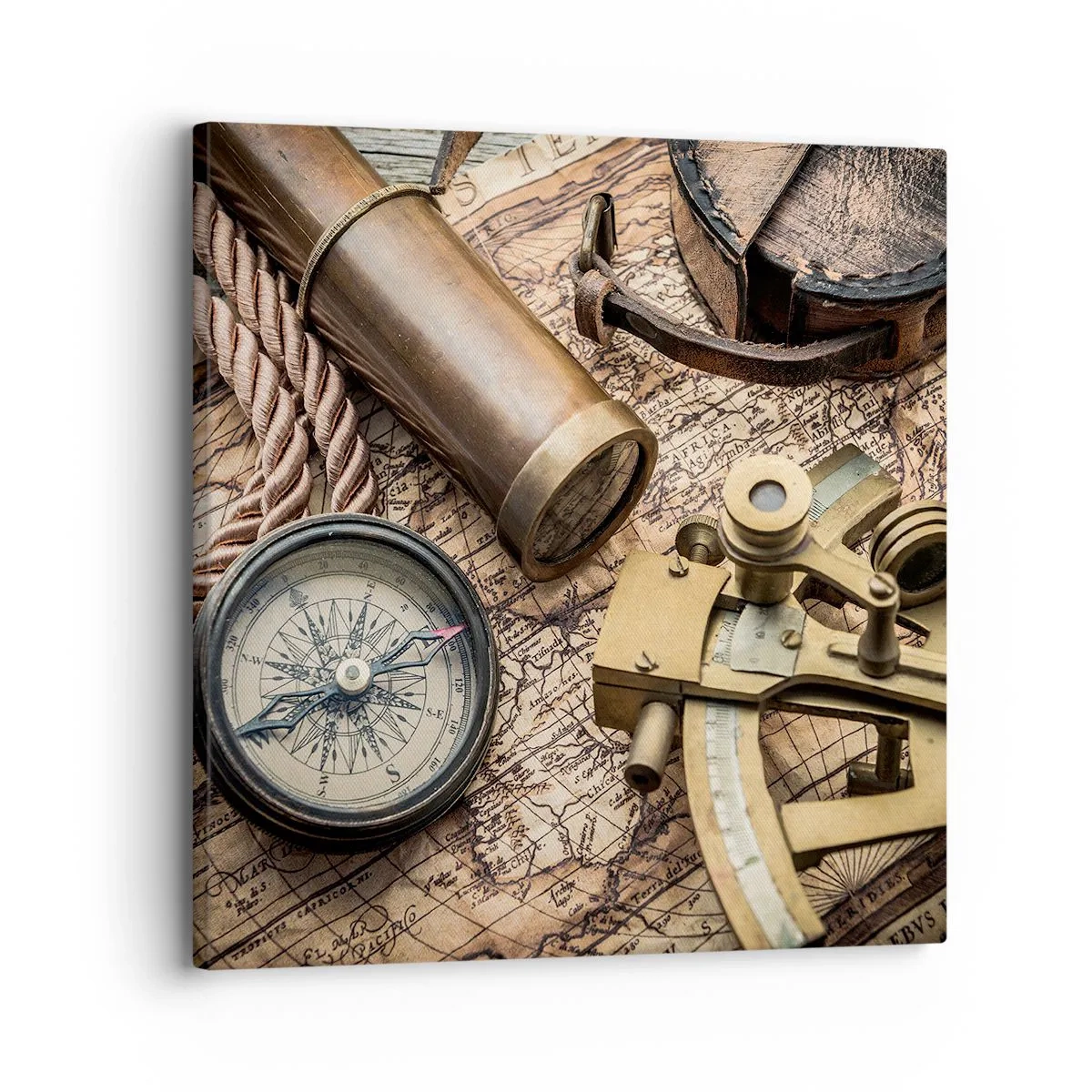 Bild auf Leinwand - Leinwandbild - Setze Sie einen Kurs - 30x30 cm