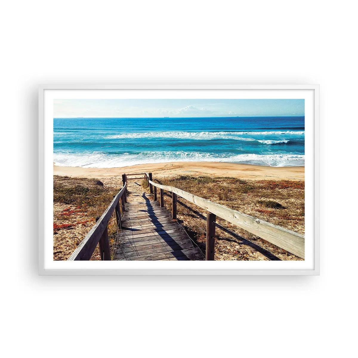 Poster in einem weißen Rahmen - Lauf! - 91x61 cm