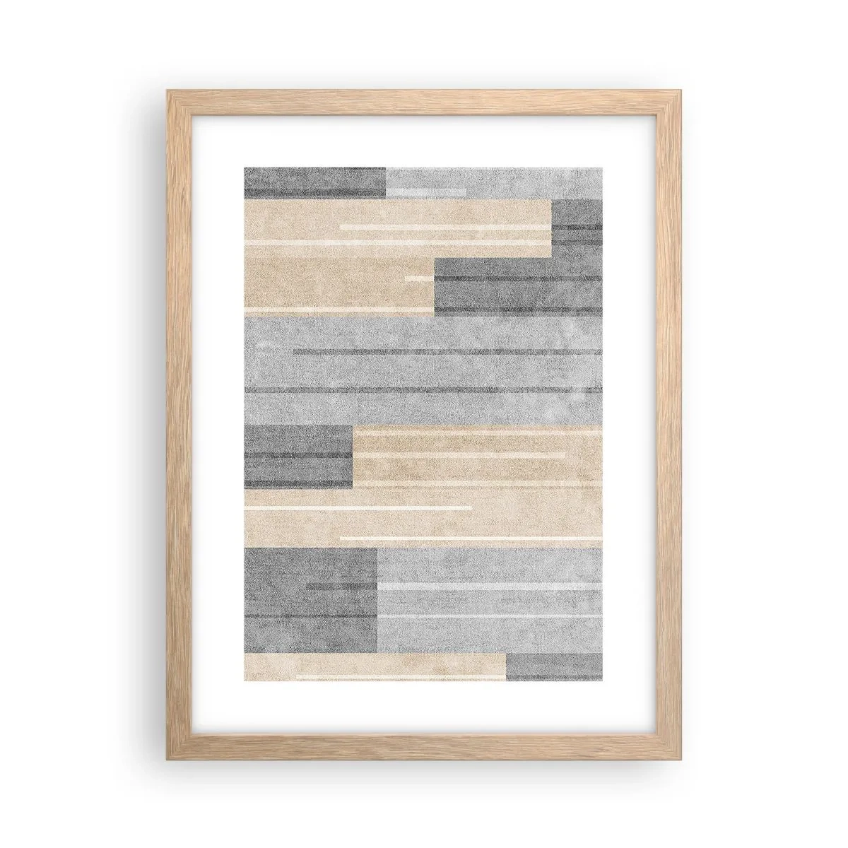 Poster in einem Rahmen aus heller Eiche - Komposition: Vertikal halten - 30x40 cm