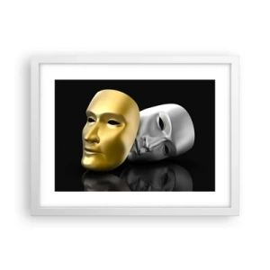 Poster in einem weißen Rahmen - Das Leben ist wie ein Theater - 40x30 cm