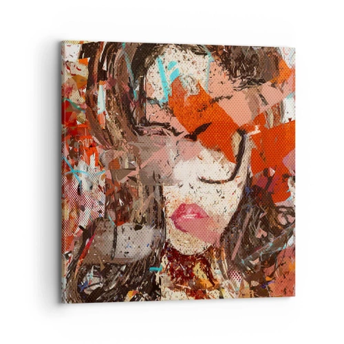 Bild auf Leinwand - Leinwandbild - Niemand weiß, was du wirklich bist - 70x70 cm