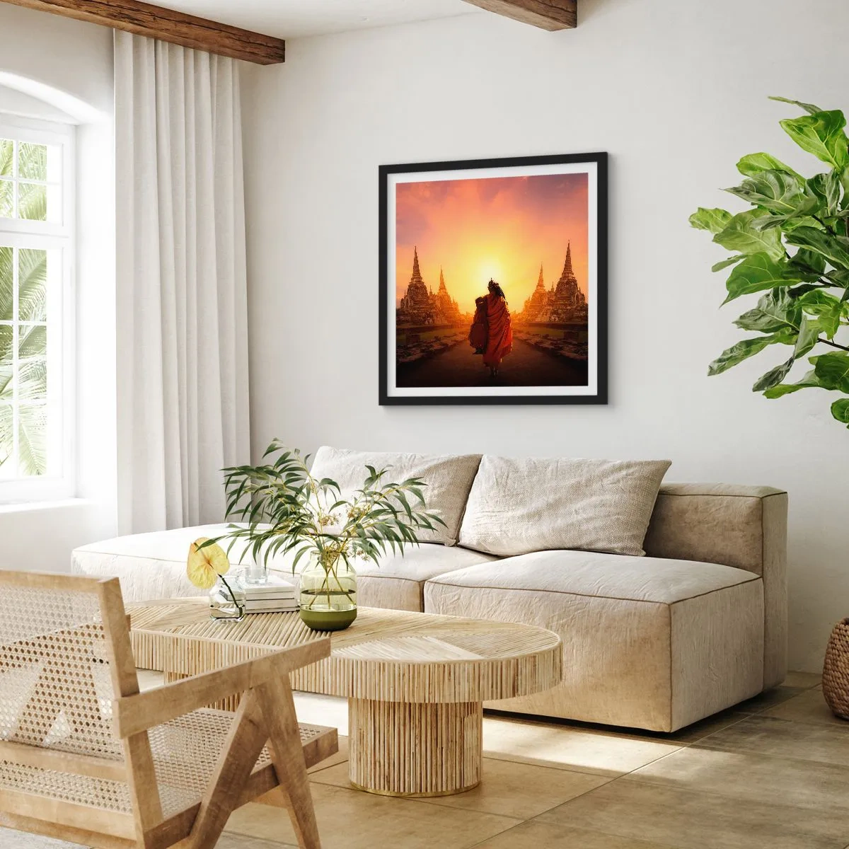 Poster in einem schwarzem Rahmen - In Frieden für die Ewigkeit - 60x60 cm