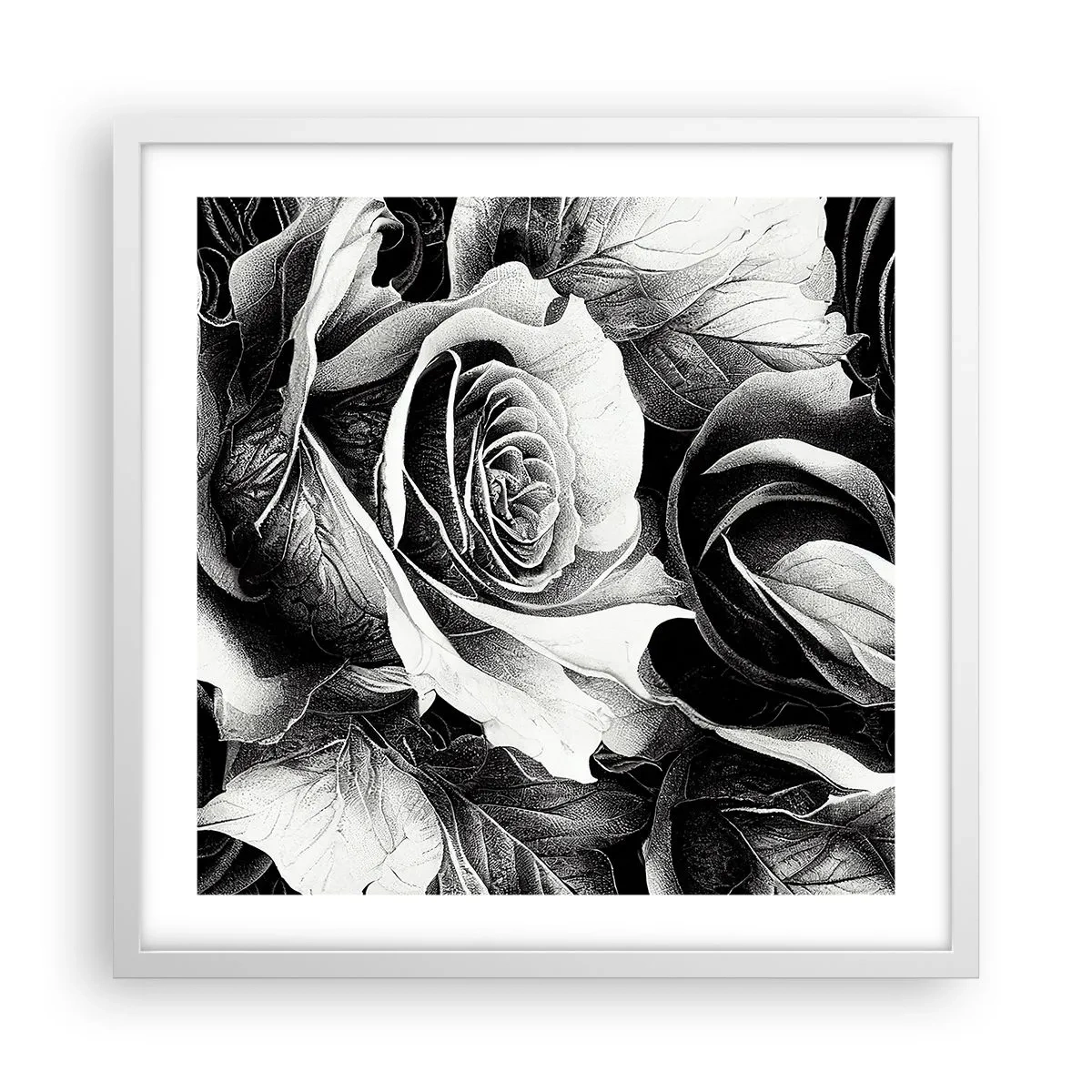 Poster in einem weißen Rahmen - Immer Königin - 50x50 cm