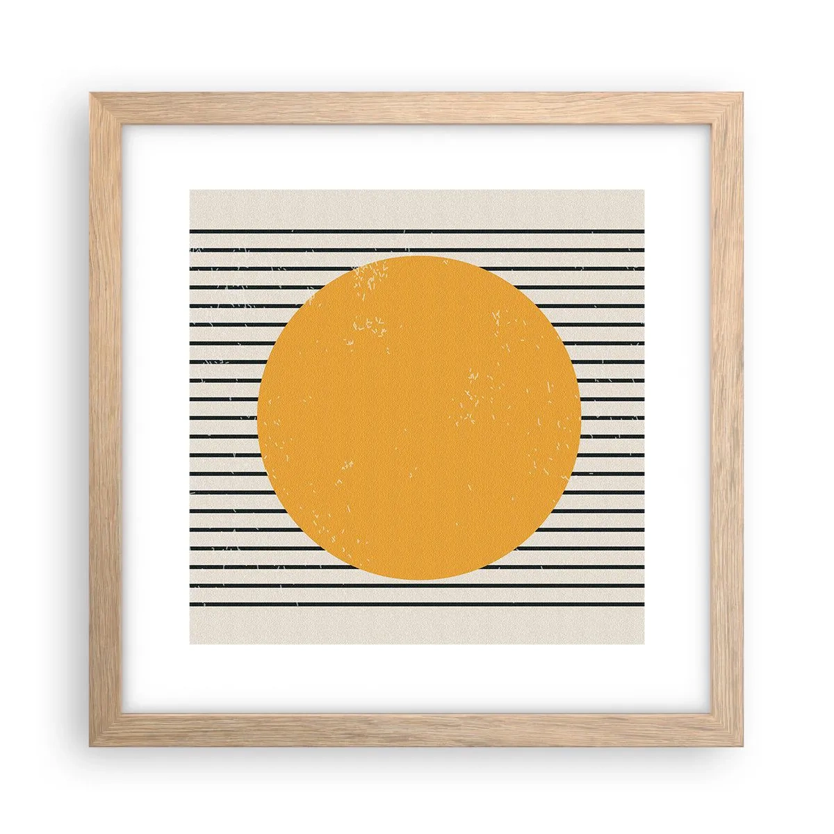 Poster in einem Rahmen aus heller Eiche - Die Kraft der Einfachheit - 30x30 cm