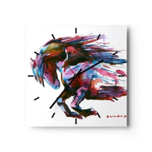 Wanduhr - Glasuhr - In Verzückung - 40x40 cm