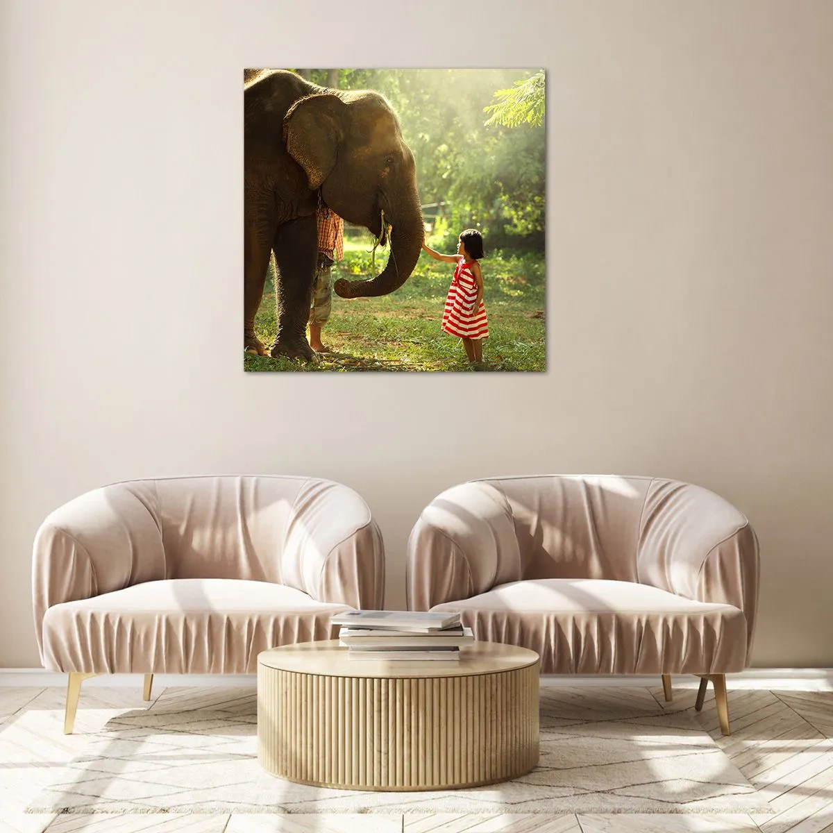 Glasbild - Bild auf glas - Die Stärke der Freundschaft - 60x60 cm