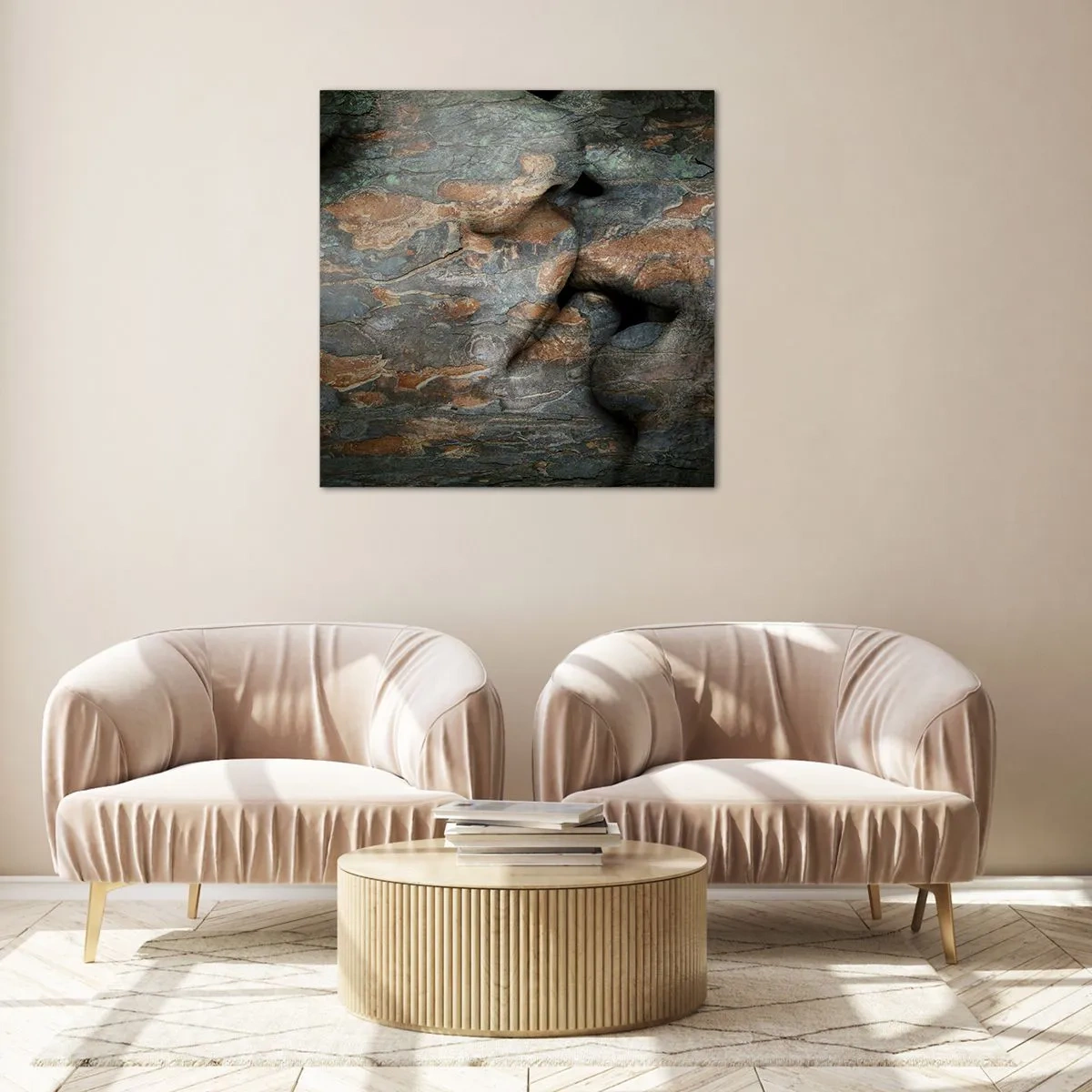 Glasbild - Bild auf glas - Für immer zusammen - 40x40 cm