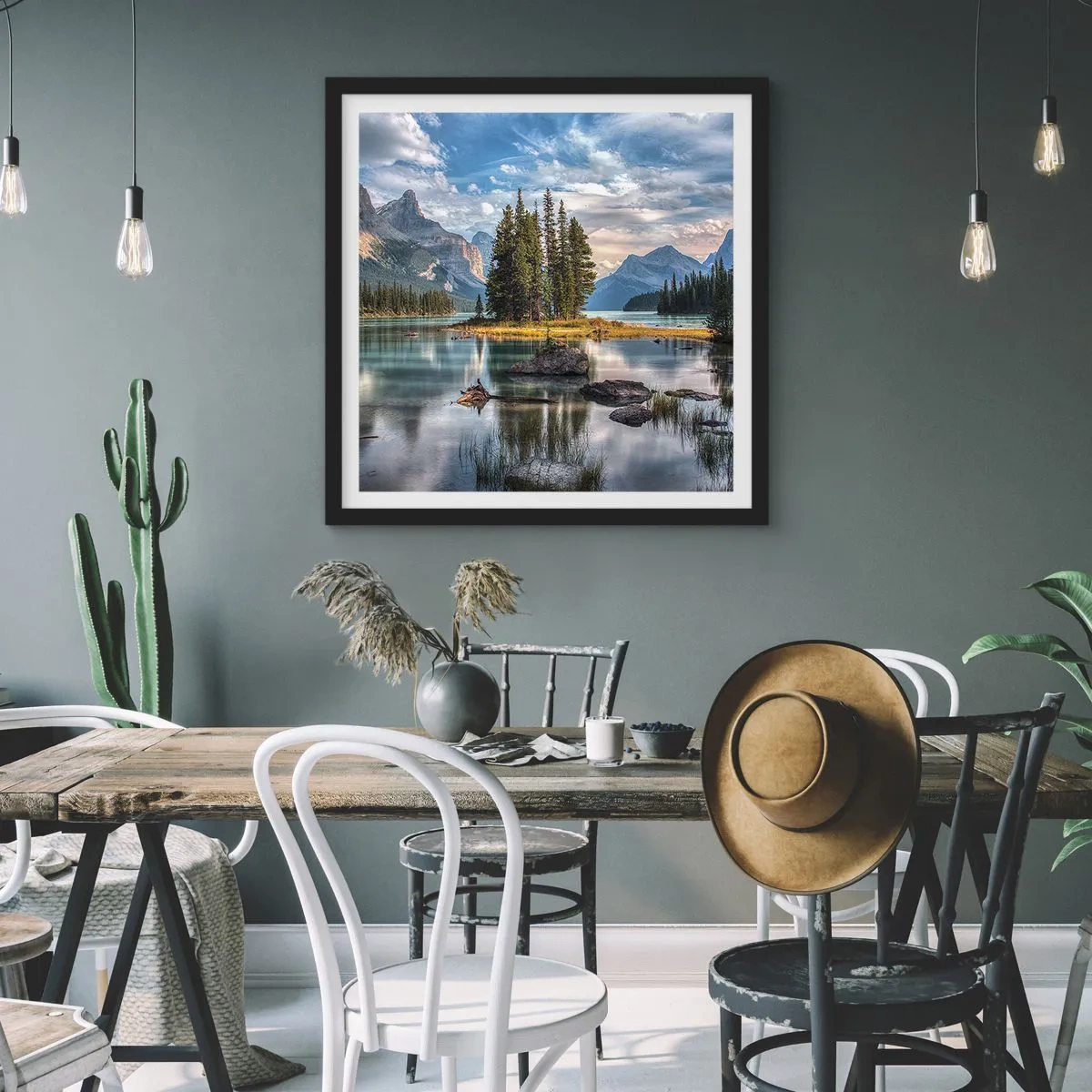 Poster in einem schwarzem Rahmen - An dem tollen und sauberen Wasser ... - 60x60 cm