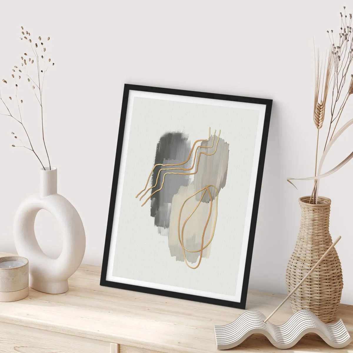 Poster in einem schwarzem Rahmen - Dauer und Bewegung - 70x100 cm