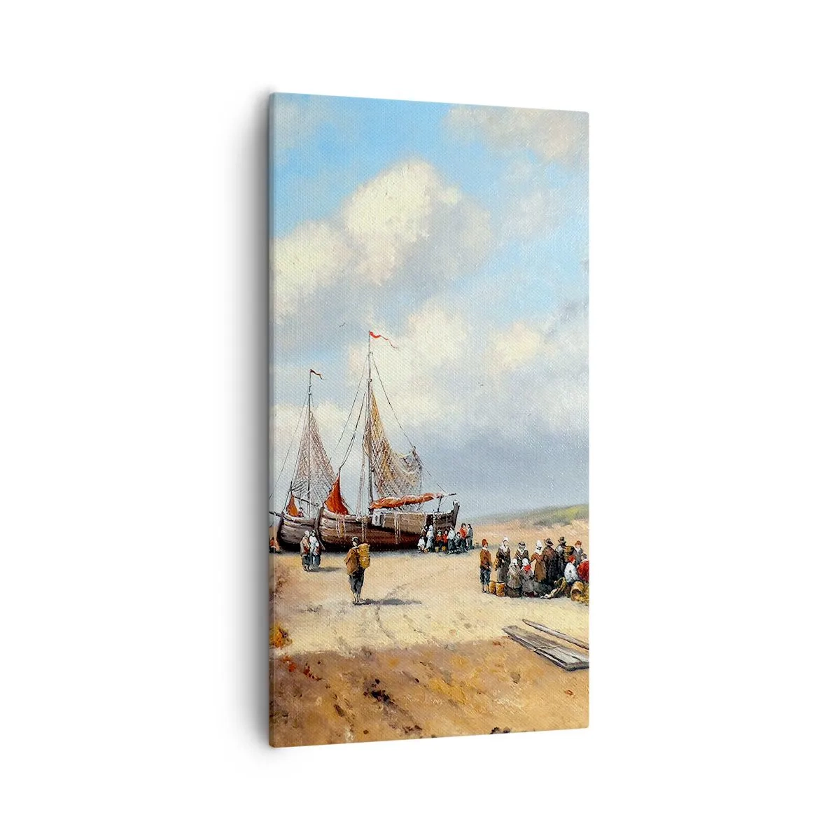 Bild auf Leinwand - Leinwandbild - Nach einem erfolgreichen Fischfang - 55x100 cm