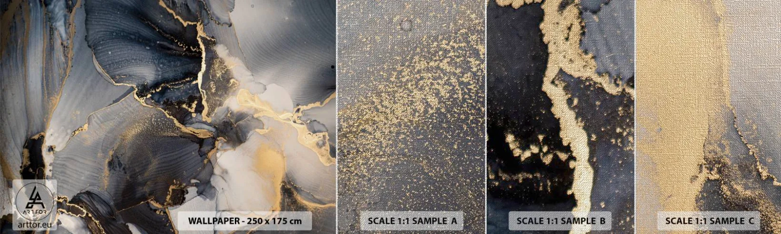 Fototapeten Muster Premium Canvas - Leben aus Stein - Abstraktion, Stück, Moderne Kunst - 100x30 cm