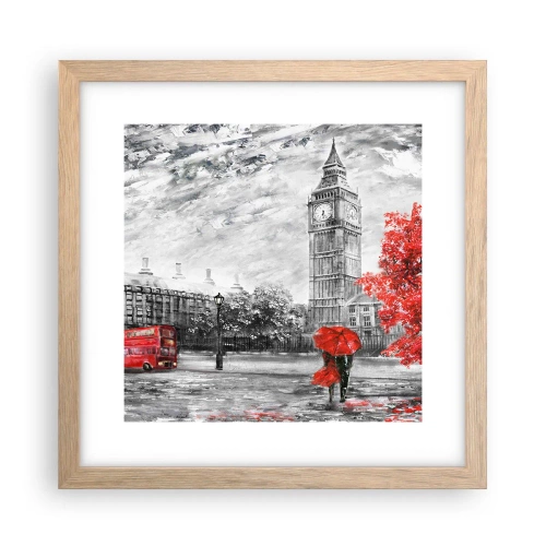 Poster in einem Rahmen aus heller Eiche - Ein aufregender Tag - 30x30 cm