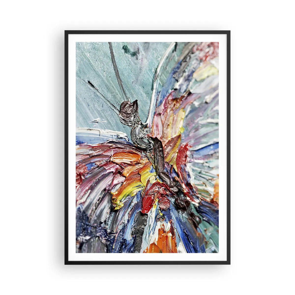 Poster in einem schwarzem Rahmen - Von der Natur gemalt - 70x100 cm