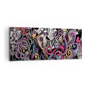 Bild auf Leinwand - Leinwandbild - Komplizierte Melodie - 100x40 cm