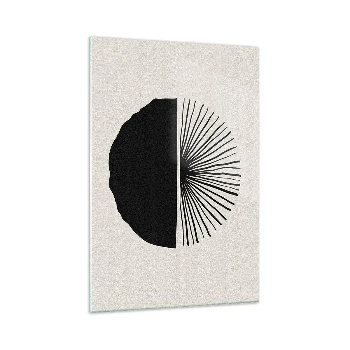 Glasbild - Bild auf glas - Minimalistisches schwarzes Motiv auf hellem Hintergrund - 80x120cm - Eine Reihe von Möglichkeiten - Moderne Wanddekoration für Wohnzimmer und Schlafzimmer ARTTOR