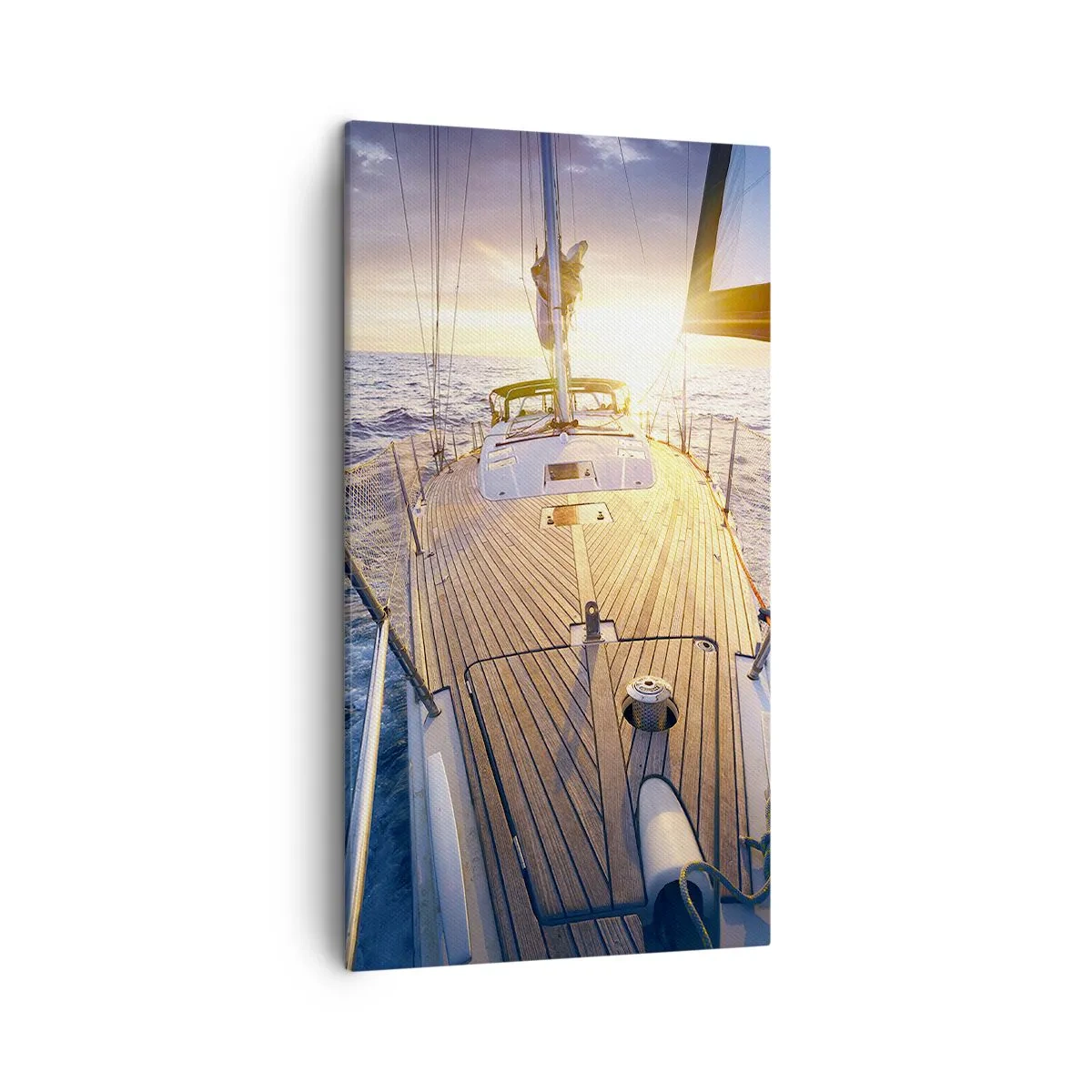 Bild auf Leinwand - Leinwandbild - Laufen unter den Wellen - 45x80 cm