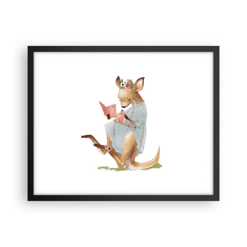 Poster in einem schwarzem Rahmen - Lies mir vor Mama - 50x40 cm