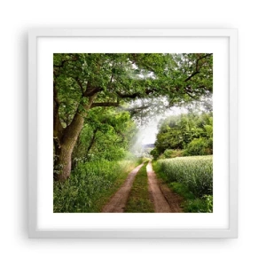 Poster in einem weißen Rahmen - Et in Arcadia ego - 40x40 cm