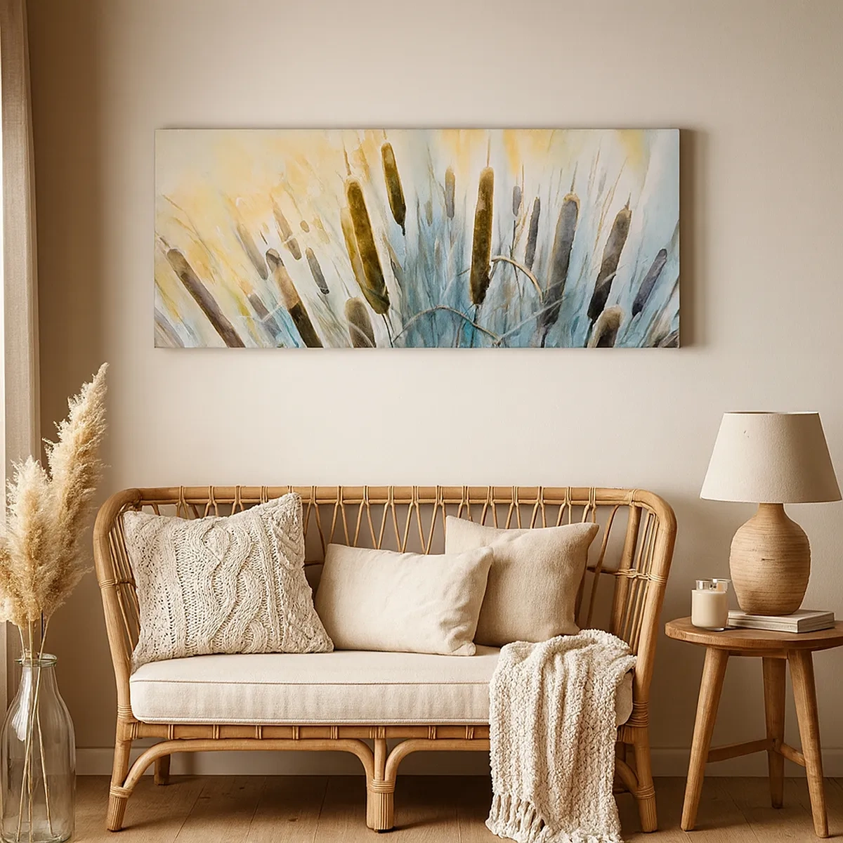 Bild auf Leinwand - Leinwandbild - Die Kälte des Wassers, die Hitze der Sonne - 30x30 cm