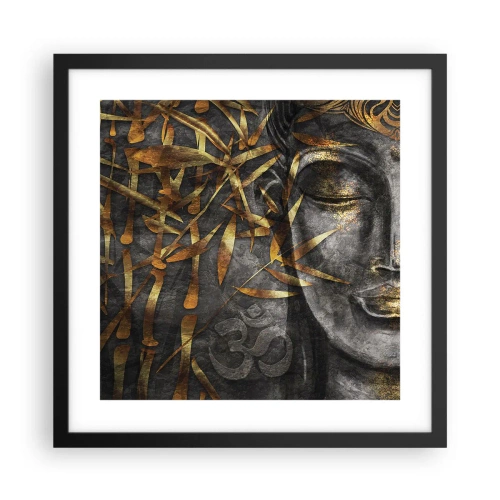 Poster in einem schwarzem Rahmen - Fühle den Frieden - 40x40 cm