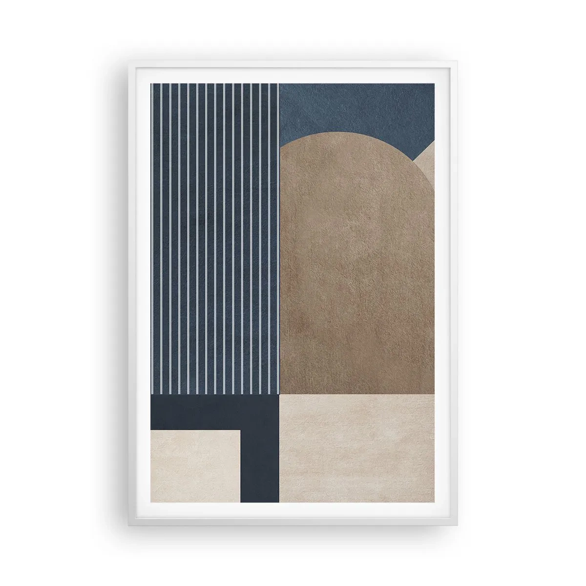 Poster in einem weißen Rahmen - Komposition aus Einfachheit und Rundheit - 70x100 cm