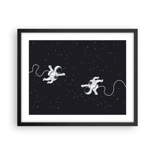 Poster in einem schwarzem Rahmen - Kosmischer Tanz - 50x40 cm