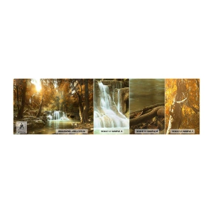 Fototapeten Muster Selbstklebend Deluxe Sticker - Parkkaskade - Landschaft, Wasserfall, Wald - 100x30 cm