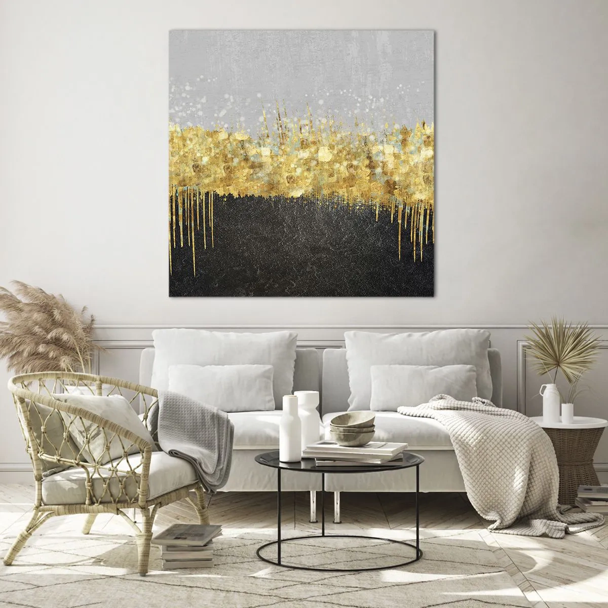 Glasbild - Bild auf glas - Nach innen und nach oben - 70x70 cm