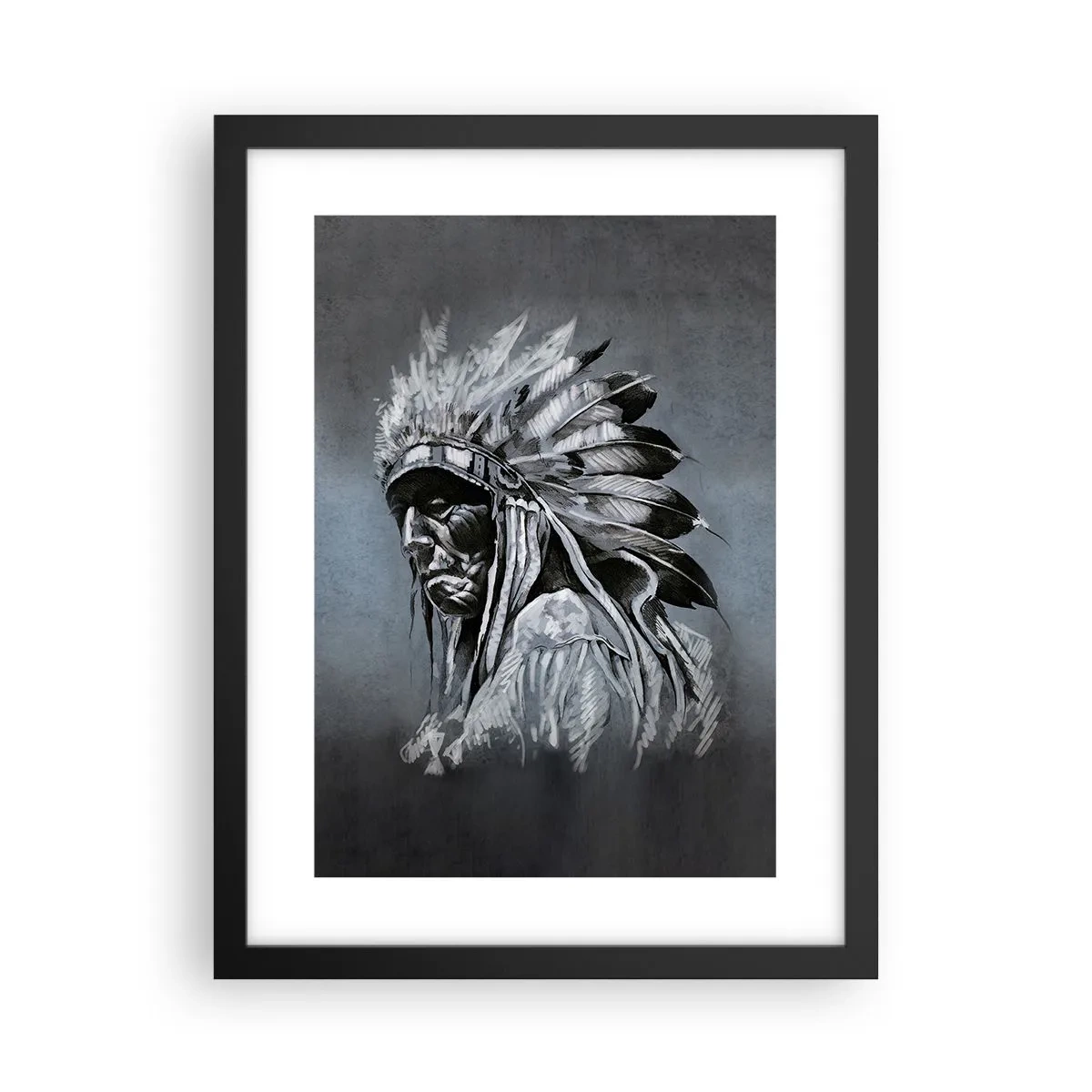 Poster in einem schwarzem Rahmen - Zurück zu den Wurzeln - 30x40 cm