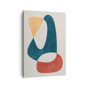 Bild auf Leinwand - Leinwandbild - Abstrakte Formen in harmonischen Farben - 50x70cm - Einflüsse und Metamorphosen - Moderne Wanddekoration für Wohnzimmer und Schlafzimmer ARTTOR