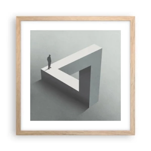 Poster in einem Rahmen aus heller Eiche - Es ist also doch möglich - 40x40 cm