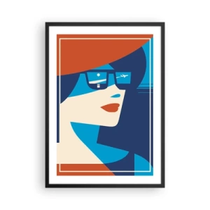 Poster in einem schwarzem Rahmen - Urlaubsreise - 50x70cm - Urlaubsreise - Moderne Wanddekoration für Wohnzimmer und Schlafzimmer ARTTOR