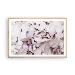 Poster in einem Rahmen aus heller Eiche - In einer Blumenflut - 91x61 cm