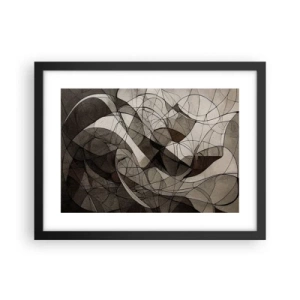 Poster in einem schwarzem Rahmen - Zirkulation von Erdfarben - 40x30 cm