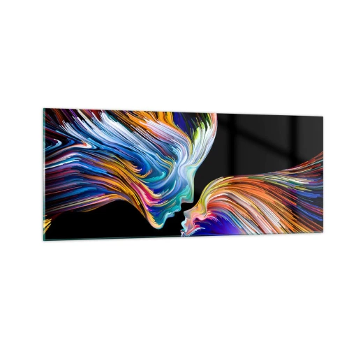 Glasbild - Bild auf glas - Eine Verschmelzung von Energie und Licht - 100x40 cm