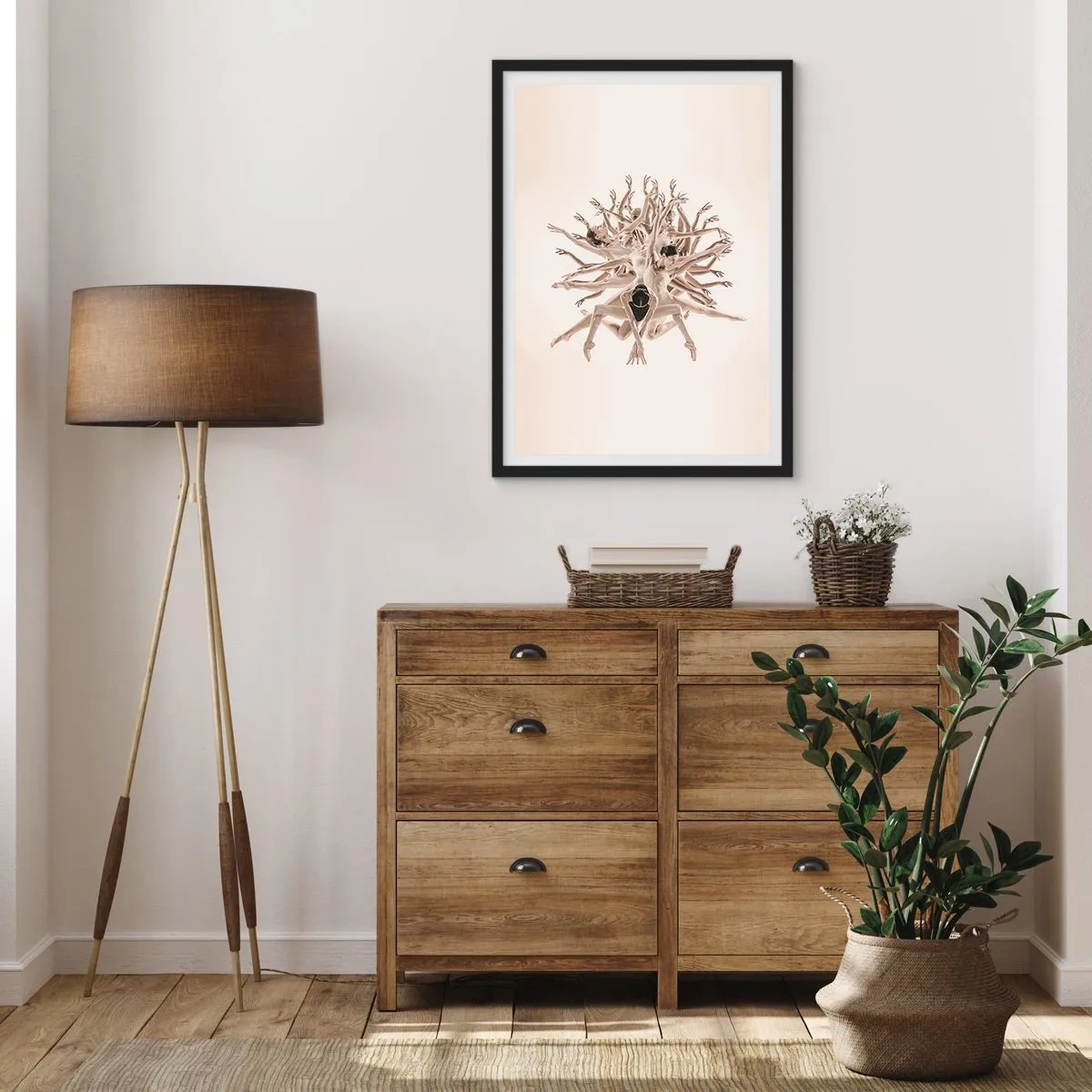 Poster in einem schwarzem Rahmen - Aufblühen im Tanz - 30x40 cm