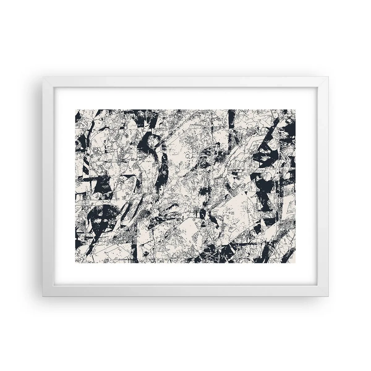 Poster in einem weißen Rahmen - Durchdringung der Gegensätze - 40x30 cm