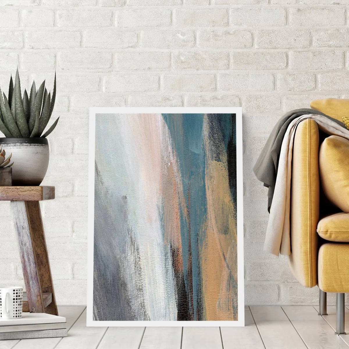 Poster - Abstraktion: nördliche Landschaft - 70x100 cm