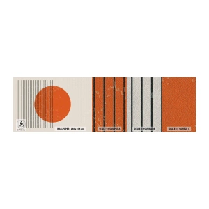 Fototapeten Muster Premium Sand - Immer die Sonne - Sonne, Minimalistisch, Linien - 100x30 cm