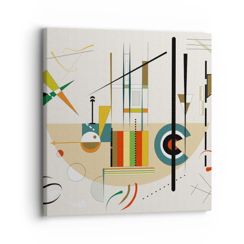 Bild auf Leinwand - Leinwandbild - Und die Welt lacht - 30x30 cm