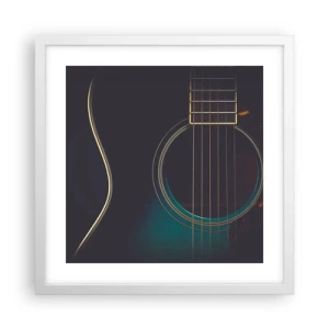 Poster in einem weißen Rahmen - Einen Moment bevor es ertönt - 40x40 cm