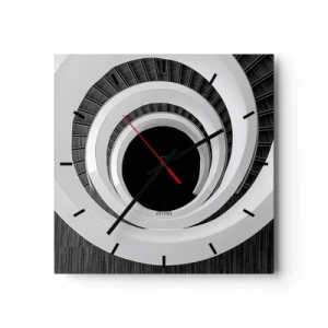 Wanduhr - Glasuhr - Zum Kern der Sache - 40x40 cm