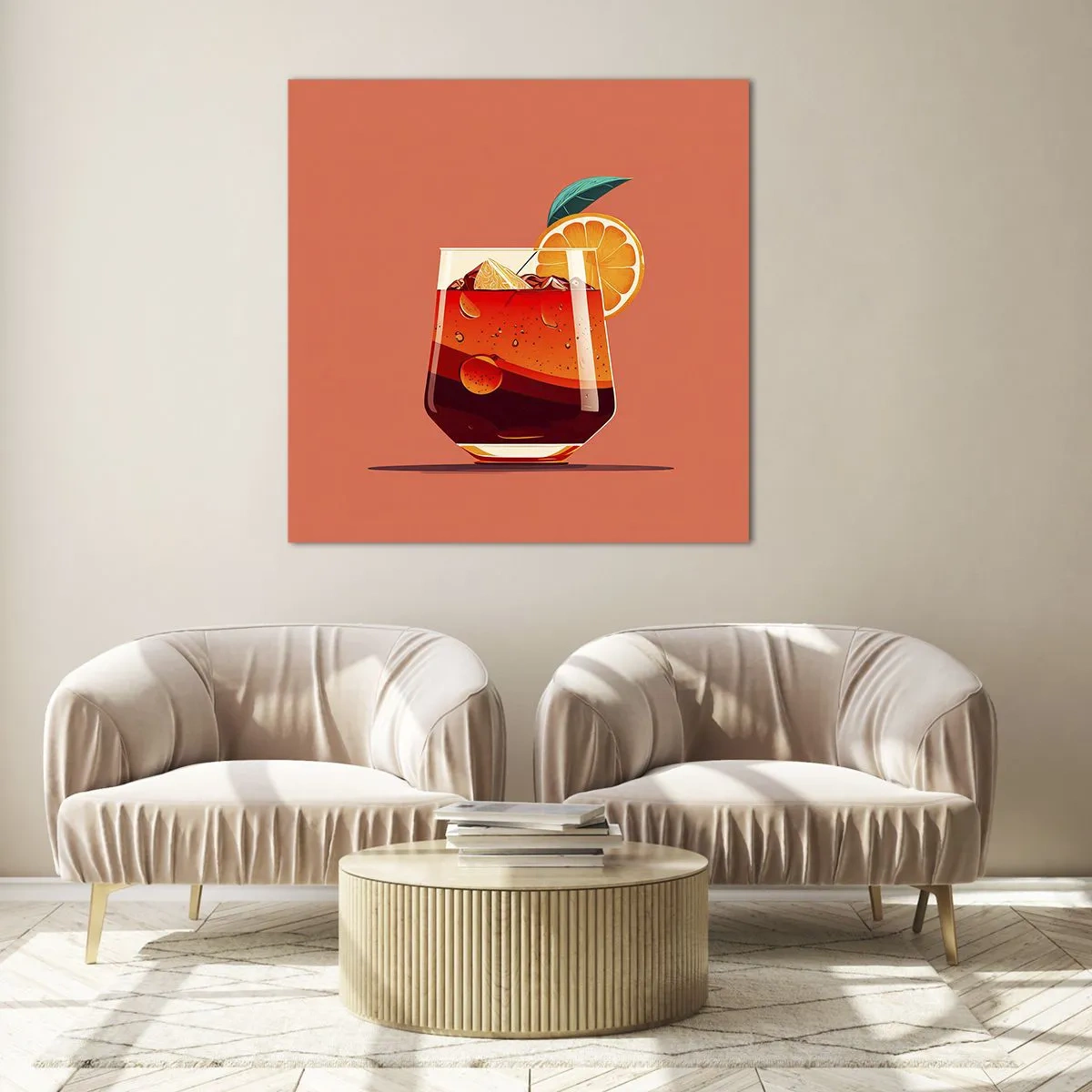 Glasbild - Bild auf glas - Sommerliche Erfrischung - 50x50 cm