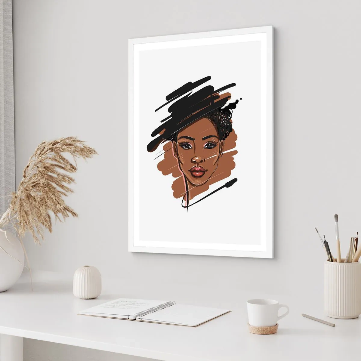 Poster in einem weißen Rahmen - Süß wie Schokolade - 50x70 cm