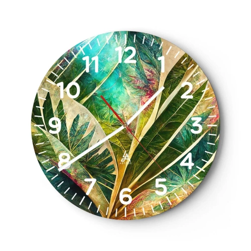 Wanduhr - Glasuhr - Farben der Tropen - 30x30 cm