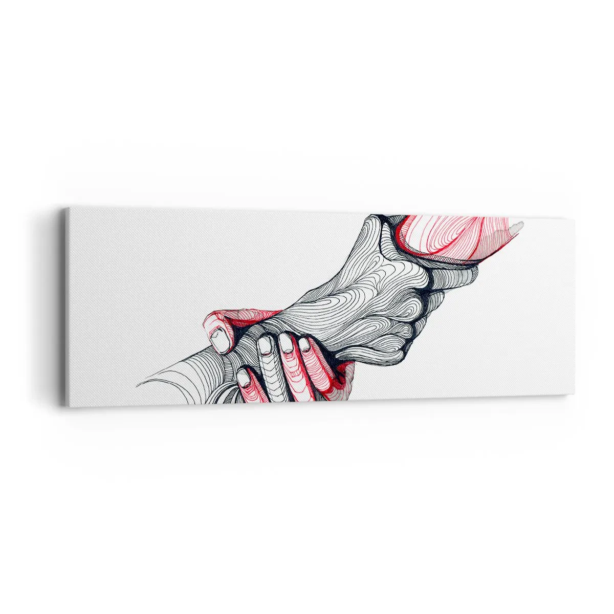 Bild auf Leinwand - Leinwandbild - Sie sind in guten Händen - 90x30 cm
