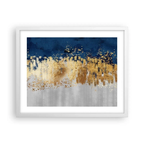 Poster in einem weißen Rahmen - Moderne Komposition mit Glanz - 50x40 cm